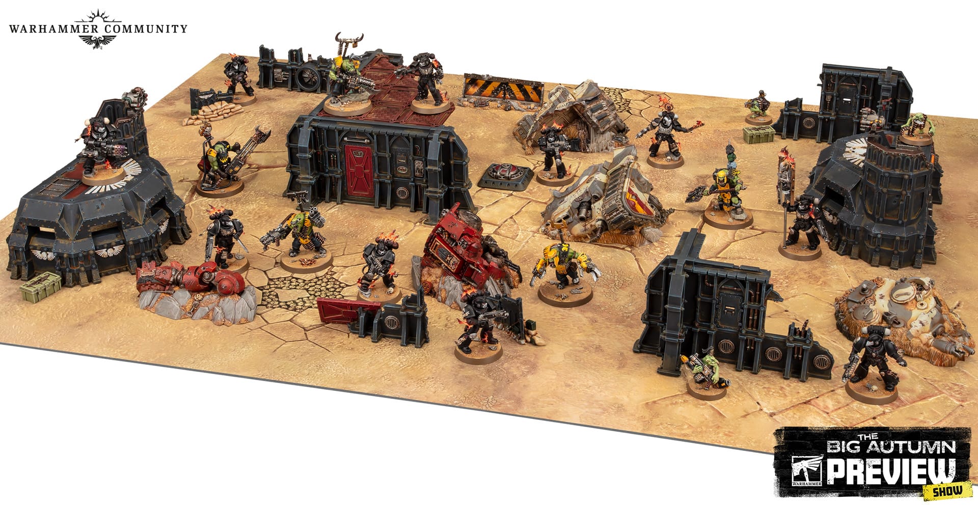 The full Kill Team: Armageddon set assembled and painted, and looking very cool